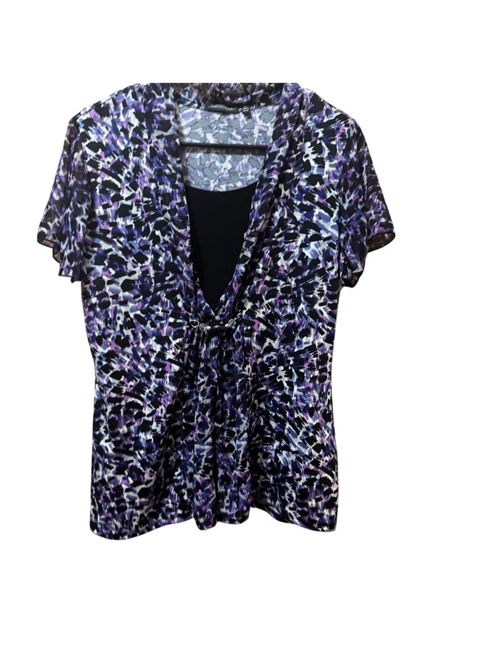 Notations beaded blouse size Large